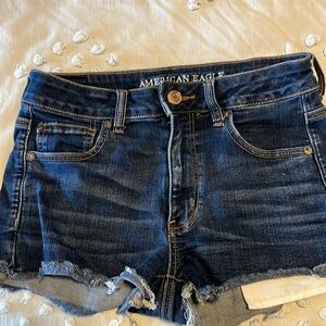 AE blue jean shorts super stretch size 8
